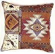 Kokopelli Native American Decorative Throw Pillow 17" x 17"