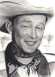  : Roy Rogers Celebrity Portrait Charcoal Drawing Matted 16" X 20"