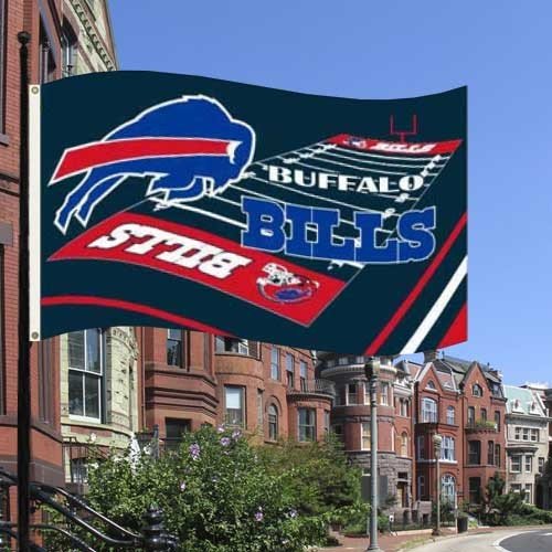Buffalo Bills NFL Field Design 3'x5' Banner Flag by Fremont Die