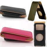 New iPod Nano 2G Genuine Leather Protective Case W/ LCD Screen Protector for 2GB, 4GB and 8GB