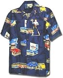 Hot Rod Cars and Diners Hawaiian Shirt, Navy