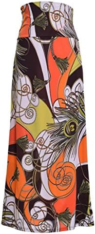 ramoons Women's Printed Full Maxi Skirt ITYS-Phnx (Phoenix) 3X