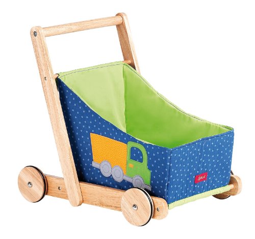 Imagen 2 de Sigikid 37768 1Plus - Carrito de madera para muñecas, color azul