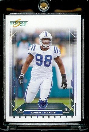 2006 Score Factory Set Single Card # 289 Robert Mathis - Indianapolis Colts - NFL Football Cards