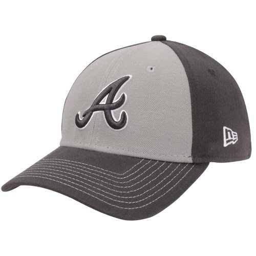 MLB New Era Atlanta Braves Two-Tone Platinum Classic 39Thirty Flex Hat - Graphite/Gray MLB New Era Atlanta Braves Two-Tone Platinum Classic 39Thirty Flex Hat - Graphite/Gray