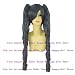 NEW double pony tail Black Curly Anime cosplay wigs party Masquerade girls 30CM + 75CM (2 IN 1)