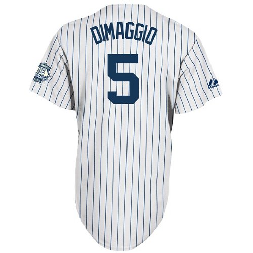 Joe Dimaggio Yankees Pinstripe Cooperstown Replica Jersey with 56 Game Hitting Streak Patch - L