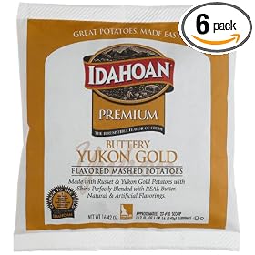 Idahoan Premium Buttery Golden Selects Mashed Potato Mix, 16.42-Ounce Units (Pack of 6)