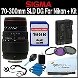 Sigma 70-300mm f/4-5.6 SLD DG Macro Lens with built in motor for Nikon Digi ....