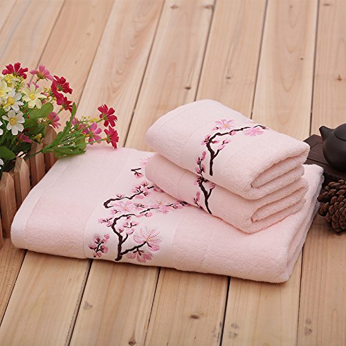 Ustide luxury emboridery towels plum flower bath towels colorful …