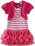 So La Vita Girls 2-6X Toddler Big Flower Dress With Hot Fixed Stones