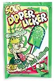 Sour Dipper Licker Green Apple Flavored Dip & Lick Lollipop With Sour Powder, 0.6-Ounce Packages (Pack of 72)