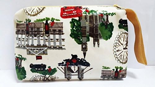 London Viwe Lightweight Waterproff Oilcloth Cosmetic Make up Bag Pencil Case Handmade