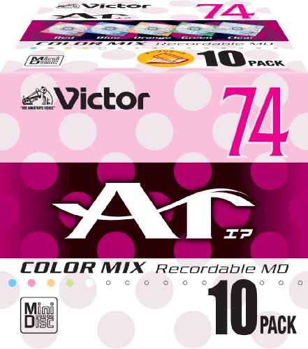 Victor ミニディスク 74分 カラーミックス 10枚 10MD-74LX