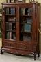 Heirloom Double Glass Door Bookcase, GLASS-DOOR, ANTIQUE CHERRY
