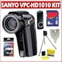 Sanyo Xacti VPC-HD1010 AVCHD 1080I/1080P 4MP Camcorder Black + Deluxe Kit