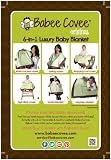 6 in 1 Baby Blanket Shopping Cart Cover Highchair Cover Babee Covee (Blue Hearts)