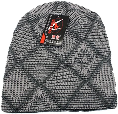 Cherish Art Men&amp;Women Acrylic Hat Bucket Cap Winter Knit Wool Warm Hat Lightgrey