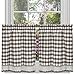 Achim Home Furnishings Buffalo Check Tier Pair, 58-Inch by 36-Inch, Taupe