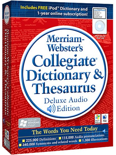 Merriam-Webster Collegiate Dictionary & Thesaurus - iPod enabled On Sale