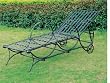 MANDALAY IRON PATIO or PORCH CHAISE LOUNGE in BLACK with a CHARCOAL GRAY MARBLED FINISH
