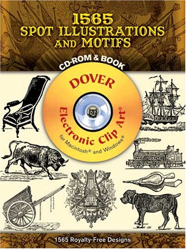 1565 Spot Illustrations and Motifs CD-ROM and Book (Electronic Clip Art)