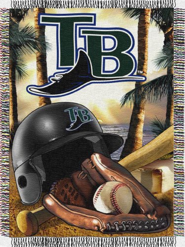 MLB Tampa Bay Devil Rays 48-Inch-by-60-Inch Acrylic Tapestry Throw