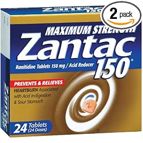 Maximum Strength Zantac 150, Acid Reducer, 24-Count (Pack of 2)