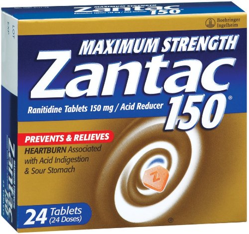 acid_reflux - Maximum Strength Zantac 150 Acid Reducer 24Count Pack - B001F0QVOS