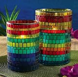 Rainbow Hurricane Glass Candle Collections Etc