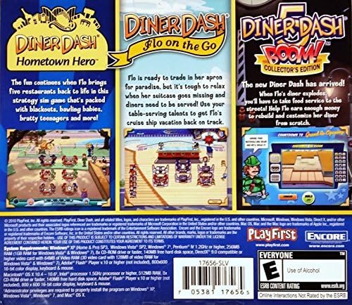 Dinner Dash - 3 Games in One: Hometown Hero, Flo On The Go & 5 Boom! Collector's Edition