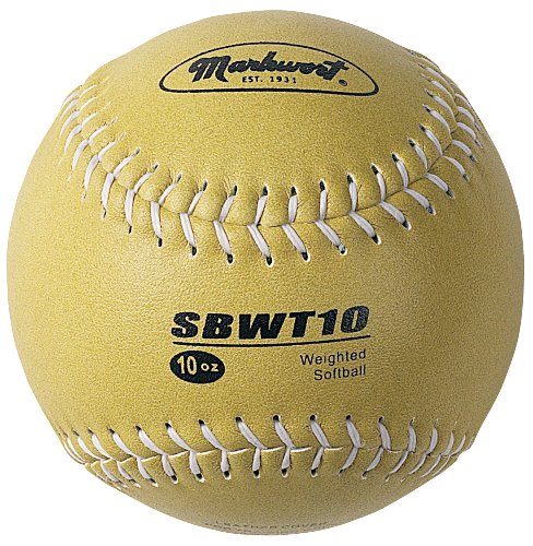 Markwort Weighted 12-Inch Softball-Leather Cover, Olive
