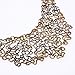 Vintage Golden Tone Chain Jewelry Hollow Floral Adorned Pendant Necklace