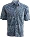 Purple Dusk Tropical Hawaiian Batik Shirt By Johari West