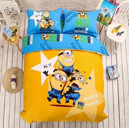 Lisa Choice 100% cotton Cartoon Baby Kid Toddler Bedspread Bedding Set (1.5Mflat sheet, 4)