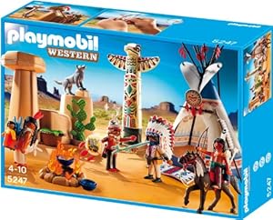 Playmobil - 5247 - Jeu de Construction - Camp des Indiens avec Tipi