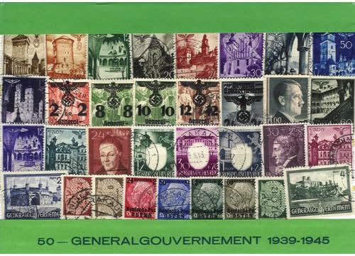 Polish Collectible Postmarked Stamp Sets - 50 from 1939-1945