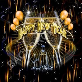 8'x8' Club New Years 1 Hip Hop Backdrop