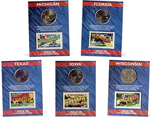 United States of America 2004 State Quarters "Greetings from America Card Set"
