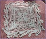 Vintage Hand Crochet White Placemat/tray Cloth/doily11"