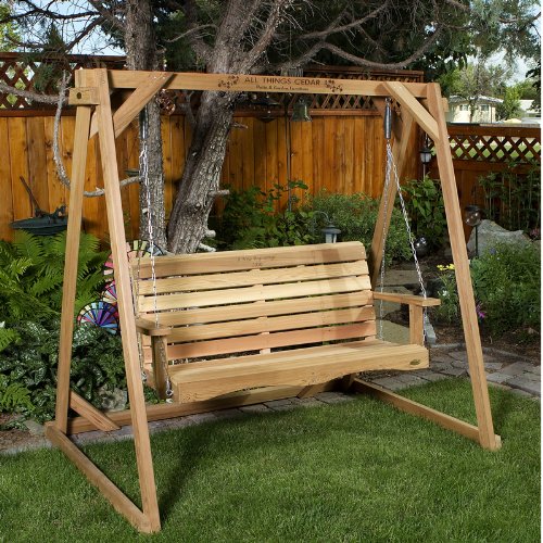 CEDAR SWING-A-FRAME /w 5ft. Swing Outdoor Patio Furniture AND Accessories
