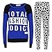 a2z4kids Kids Girls Total Fashion Addict Printed Trendy Top & Fashion Legging Set 7-13 Yr