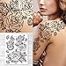 Supperb Temporary Tattoos - Hand Drawn Black Roses Flowers