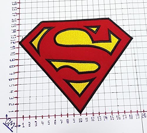 Big Jumbo Superman Man of Steel Superhero Cartoon Movie Patch Logo Sew Iron on Embroidered Appliques Badge Sign Costume