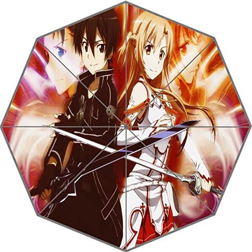 High Quality Hot Japanese Anime Sword Art Online Cartoon Patttern Waterproof Sunny/Rain 43.5 inch Umbrella