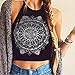 Malloom Women's Sleeveless Crop Tops Vest Backless Halter Tank Tops Blouse T-Shirt Sexy (S)