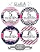 12 Monthly Baby Stickers, Pink & Navy Blue, Girl, Baby Belly Stickers, Monthly Onesie Stickers, First Year Stickers Months 1-12, Pink & Navy Blue, Nautical, Baby Girl