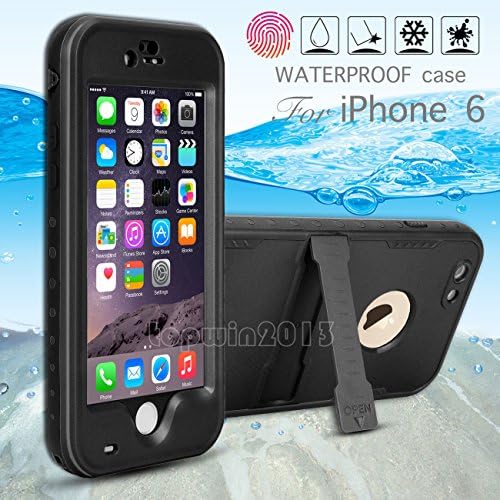Happy Digital® Iphone 6 Waterproof Case for Ip-68 Iphone 6 Plus 5.5 Premium Waterproof Shockproof Snow Proof Case Cover (Black)