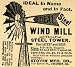1893 Ad Stover Agricultural Ideal Steel Wind Mills Farm Machinery Freeport IL - Original Print Ad