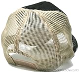 無地ヘンプ　刺繍CAP BIGWATCH ブラック/ベージュ　ＣＰＭＳ-01【大きいサイズ】【無地】【帽子】【キャップ】